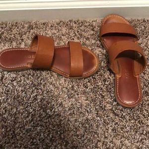 Brown leather sandals
